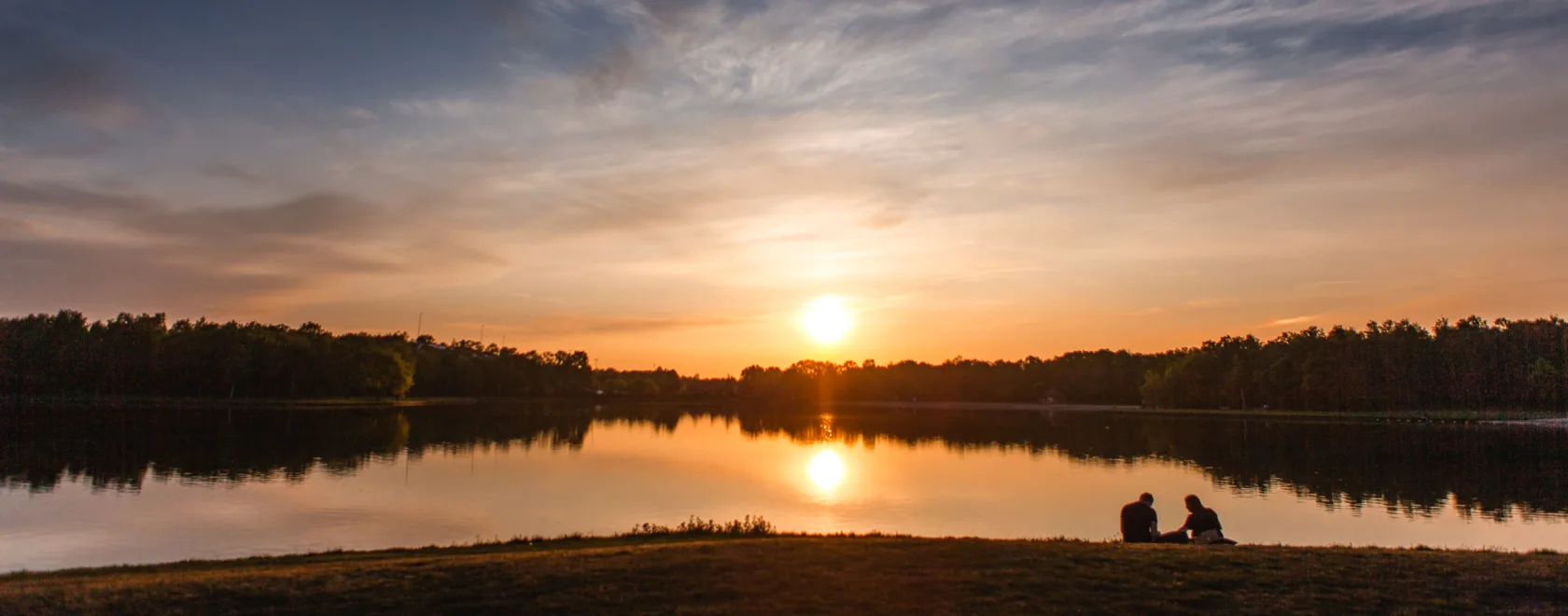 Abendstimmung im Erholungsgebiet Het Rutbeek in Enschede - Uit in Enschede